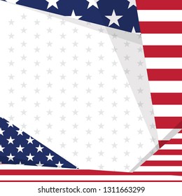 Colored background with the flag of United States. Vector illustration design
