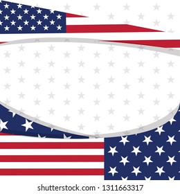 Colored background with the flag of United States. Vector illustration design