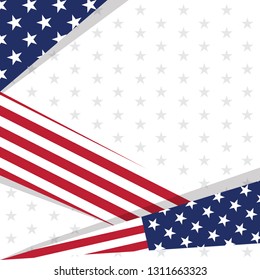 Colored background with the flag of United States. Vector illustration design