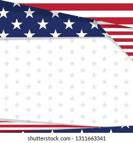 Colored background with the flag of United States. Vector illustration design