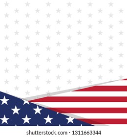 Colored background with the flag of United States. Vector illustration design