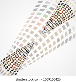 Colored background in the form of rays and angles of bright mosaic squares. Design for banner, poster, flyer - Vector Graphics