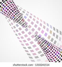 Colored background in the form of rays and angles of bright mosaic squares. Design for banner, poster, flyer - Vector Graphics