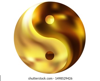 Colored background in the form of yin yang. Buddhist original liquid theme. Trendy soft color element. Yellow eco fluid template for your poster, presentation, invitation, brochure or cards.