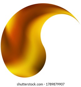 Antecedentes de color en forma de yin o yang. Estilo holográfico original oriental. Fondo de color suave de moda. Planilla marrón de ecofluido para tu afiche, presentación, invitación, folleto o tarjetas.