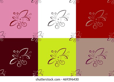 colored background freehand drawing cherry graphics