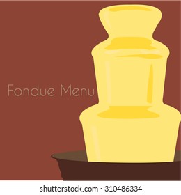 Colored background with hot cheese and text. Vector illustration