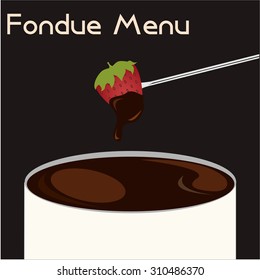 Colored background with hot chocolate and text. Vector illustration