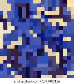 colored background image abstract ornament blue and beige pixels
