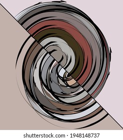 colored background image abstract ornament circles gray and brown