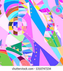 colored background image of the abstract pink clutter