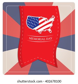 Colored background with an isolated badge with text and the american map
