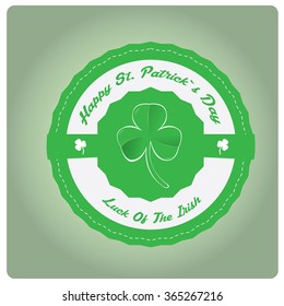 Colored background with an isolated banner with text and a clover for patrick's day