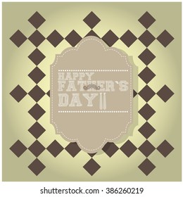 Colored background with an isolated banner with text for father's day