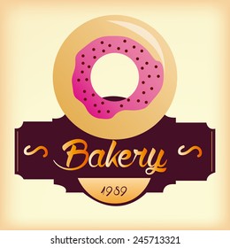 a colored background with an isolated donut