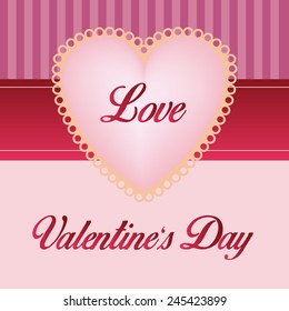 a colored background with an isolated heart and text for valentine's day