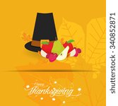 Colored background with leaves and text for thanksgiving day