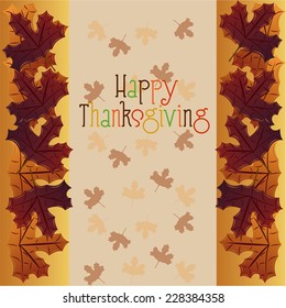 a colored background with leaves and text for thanksgiving