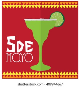 Colored background with a mexican cocktail and text