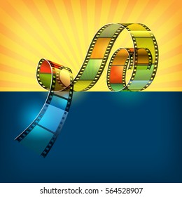 Colored background on the topic of cinema