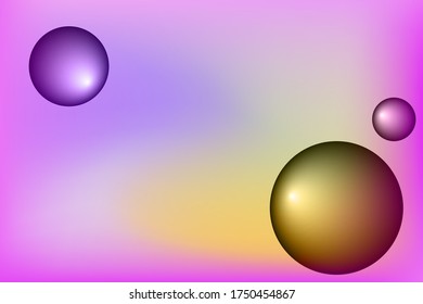 Fondo de color, rosa, amarillo, magenta, púrpura, botones redondos, círculo degradado transparente, efecto claro, sombra brillante