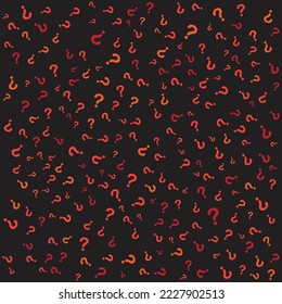 Colored background with question marks.