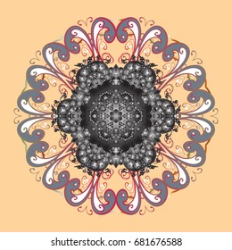 A colored background with snowflakes. Vector christmas abstract colorful background with cute snowflake. Vector illustration.