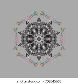 A colored background with snowflakes. Vector christmas abstract colorful background with cute snowflake. Vector illustration.