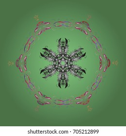 A colored background with snowflakes. Vector christmas abstract colorful background with cute snowflake. Vector illustration.