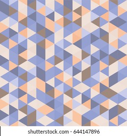 Colored background or space. Geometric style. Mesh of triangles. Mosaic template for your design.