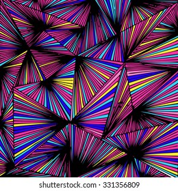 colored background striped triangles. Vector