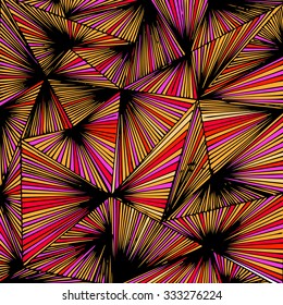 colored background striped triangles. Vector