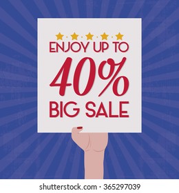 Colored background with text for big sales and promotions
