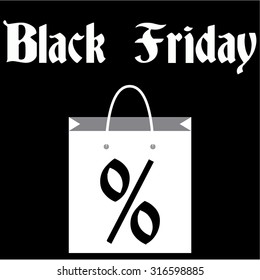 Colored background with text for black friday