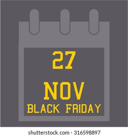 Colored background with text for black friday