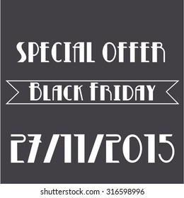 Colored background with text for black friday