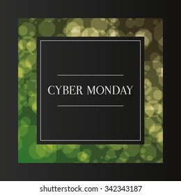 Colored background with text for cyber monday sales