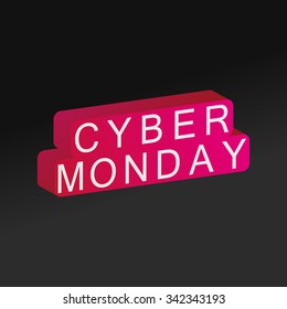 Colored background with text for cyber monday sales