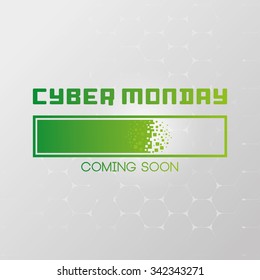 Colored background with text for cyber monday sales