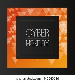 Colored background with text for cyber monday sales