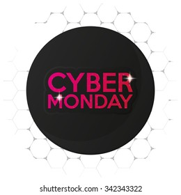 Colored background with text for cyber monday sales