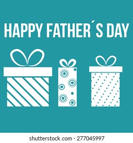 Colored background with text and elements for father's day. Vector illustration