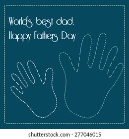 Colored background with text and elements for father's day. Vector illustration