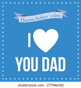 Colored background with text and elements for father's day. Vector illustration