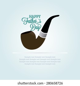 Colored background with text and elements for father's day. Vector illustration