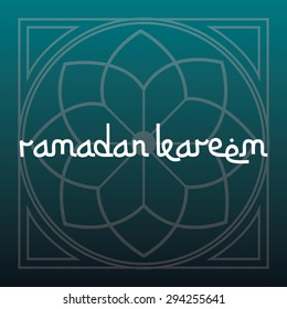 Colored background with text and elements for ramadan kareem. Vector illustration