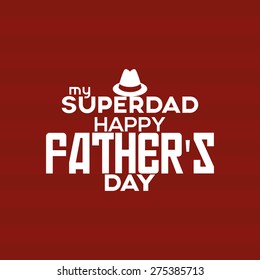 Colored background with text for father's day. Vector illustration