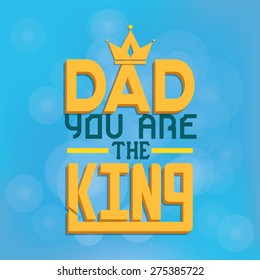 Colored background with text for father's day. Vector illustration