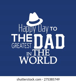 Colored background with text for father's day. Vector illustration