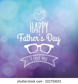 Colored background with text for father's day
